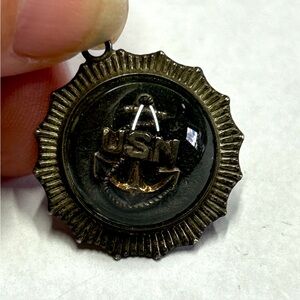 Vintage Sterling USN Sweetheart Pendant Floating Anchor